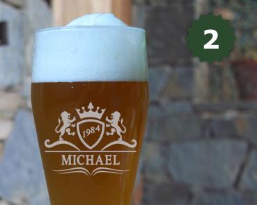 Weizenbierglas Löwe